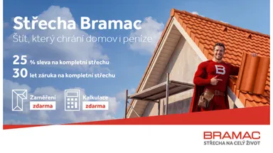 Jarní akce BRAMAC – 25% sleva na kompletní střechu + 30 let záruka