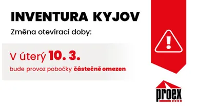 Inventura KYJOV – částečné omezení provozu