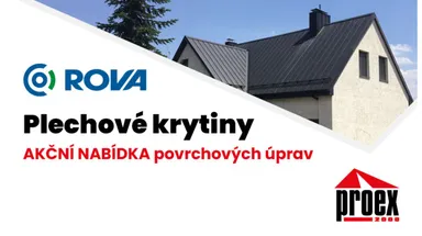 Akční nabídka plechových krytin ROVA