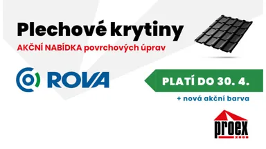 Akční nabídka plechových krytin ROVA prodloužena!