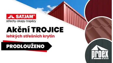 PRODLUŽUJEME akční TROJICI lehkých střešních krytin SATJAM