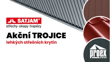 Akční TROJICE střešních krytin SATJAM 