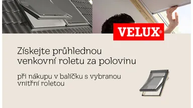Získejte venkovní roletu VELUX za poloviční cenu