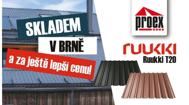 Skladem v Brně: Ruukki T20 trapézový plech ještě levněji