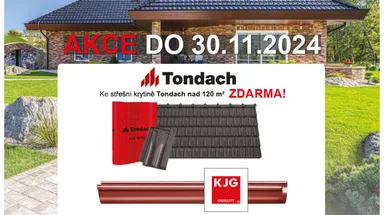 Ke střeše Tondach nad 120 m²  fólie FOL MONO a okapové systémy ZDARMA.