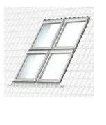 Velux - Lemování kombi EKW 0004HE pro MK08, a=160mm, b=100mm profilovaná krytina