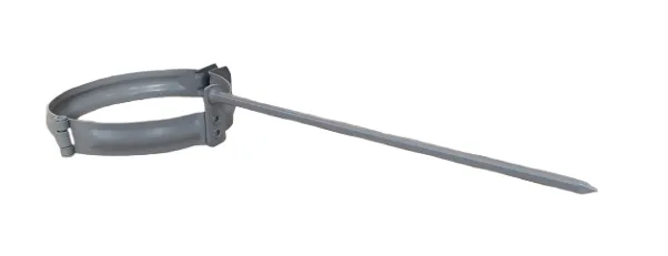 Objímka svodu lak. prachově šedá 100/hrot-150mm KJG doprodej