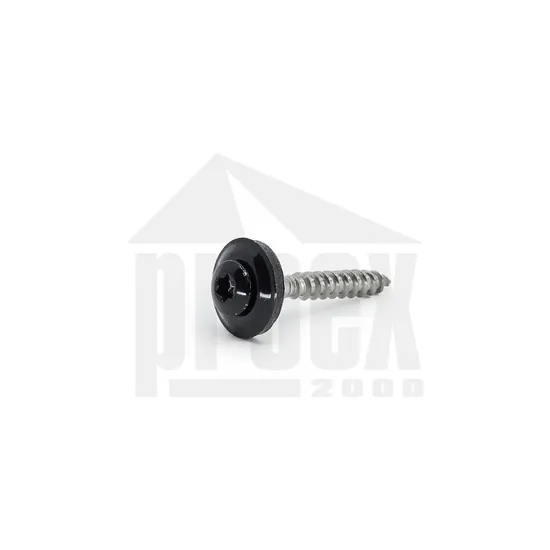 Šroub klempířský nerez 4,5x45mm, černý RAL9005, T20