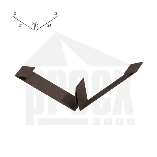 Úžlabí (kónické) tmavě hnědé 625 mm