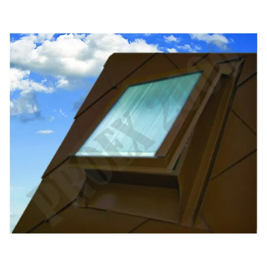 Vikýř hliníkový STANDARD 500x500 mm + LEXAN tm. hnědy