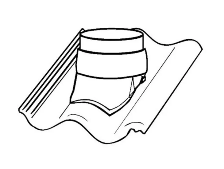 Bramac - odkouření turbokotle DuroVent 116mm černé
