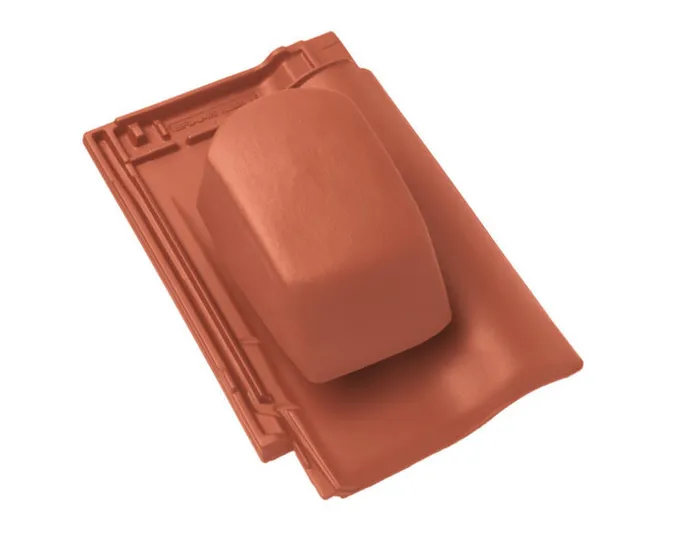 Rubín 9 - průchozí taška sanitárního odvětrání, měděná engoba