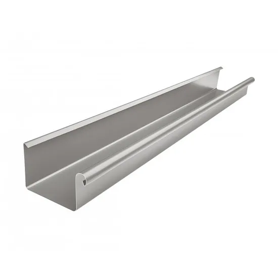 Žlab hr. lak. bílohliníkový TMAVÝ 330mm čtyřmetr-KJG pozink.