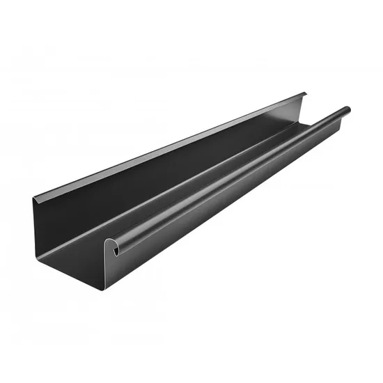 Žlab hr.lak. intenz. černý 250mm čtyřmetr-KJG pozink.