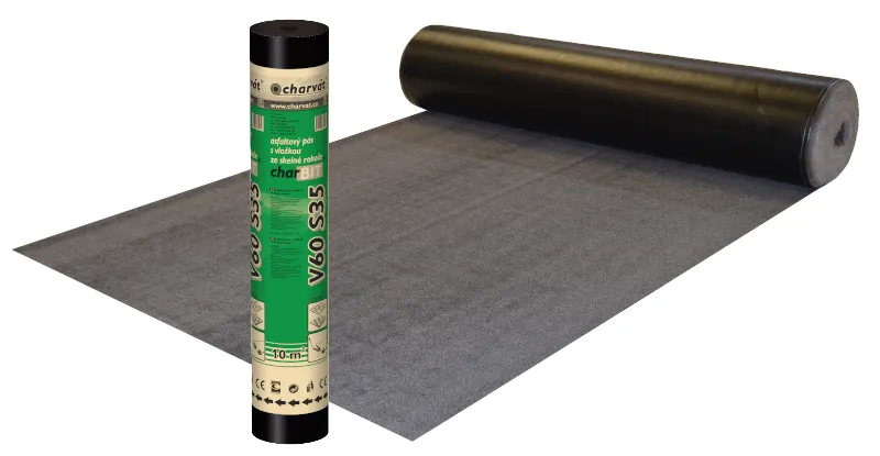 CharBIT V60 S35, oxidovaný pás, pískovaný (10m2role; 200m2pal)
