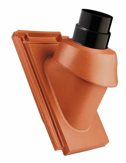 Domino - pr.taška pro odkouření turbokotle pr.110mm s průchodkou, břidlicová