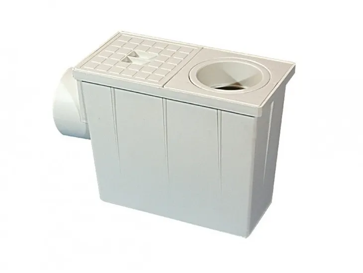 Lapač splavenin se zápachovou klapkou 7590110mm, šedý - bořní vývod
