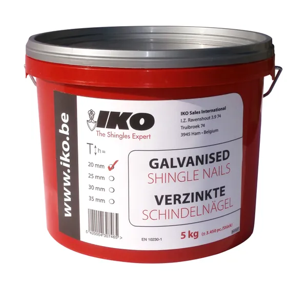 IKO hřebíky kroužkové délka 30mm5kg kbelík