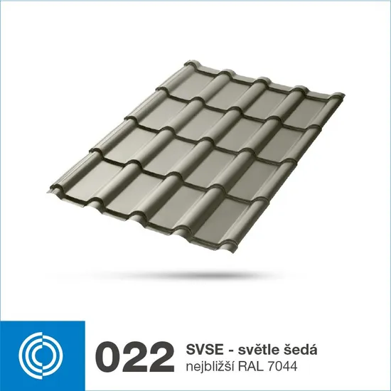 Lindab - Mega 35 Classic světle šedá RAL7044
