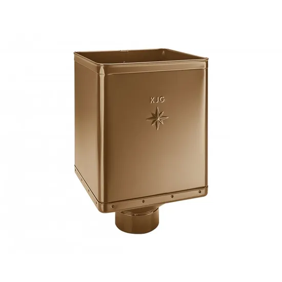 Kotlík žlabový sběrný DESIGN metalicky měděný 100 mm