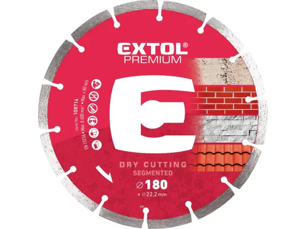 Kotouč řezný DIAMANT. EXTOL prům 180 mm segment.