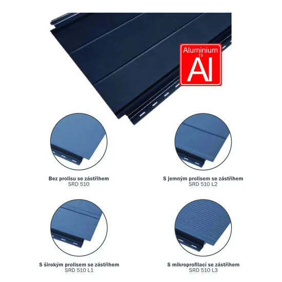 Satjam Rapid 510mm AluMat stucco, antracit RAL7016 DeLuxe