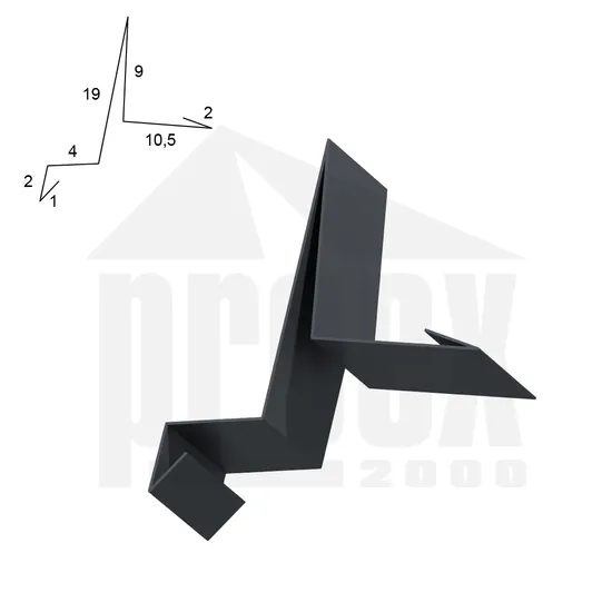 Závětrná lišta antracit 475 mm