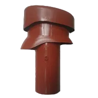 Terran - větrací komínek krátký 110mm20cm - cihlově červený