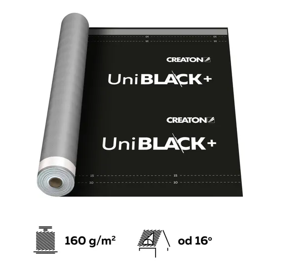 Creaton - fólie UniBLACK+, 160g/m2, 1,5x50bm/75m2