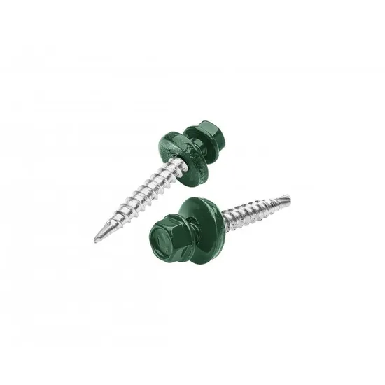 Šroub samořezný pozink. 4,8x19mm mechově zelená RAL6005