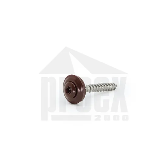 Šroub klempířský nerez 4,5x45mm, tmavě hnědý RAL8017, T20
