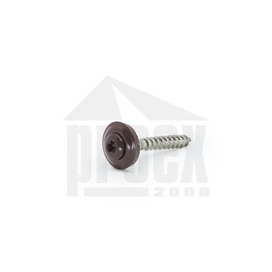 Šroub klempířský pozink. 4,8x20mm, tmavě hnědá RAL8019