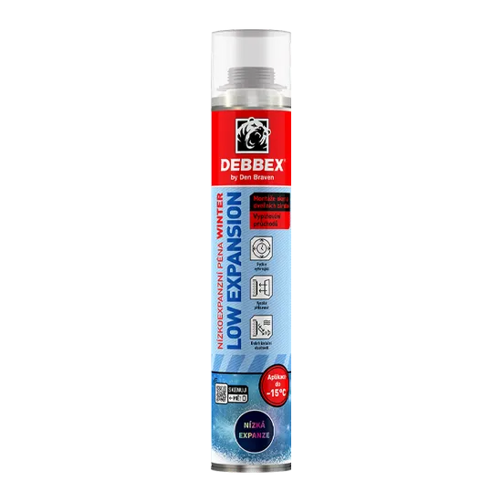 PUR stav. pěna 750ml NÍZKOEXPANZNÍ Den Braven zimní