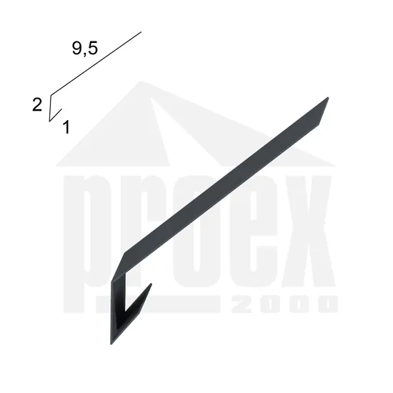 Okapnička antracit 125 mm