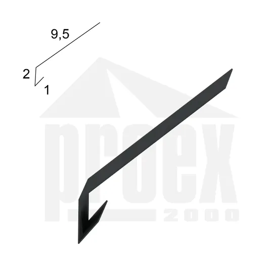 Okapnička intenzivně černá 125 mm