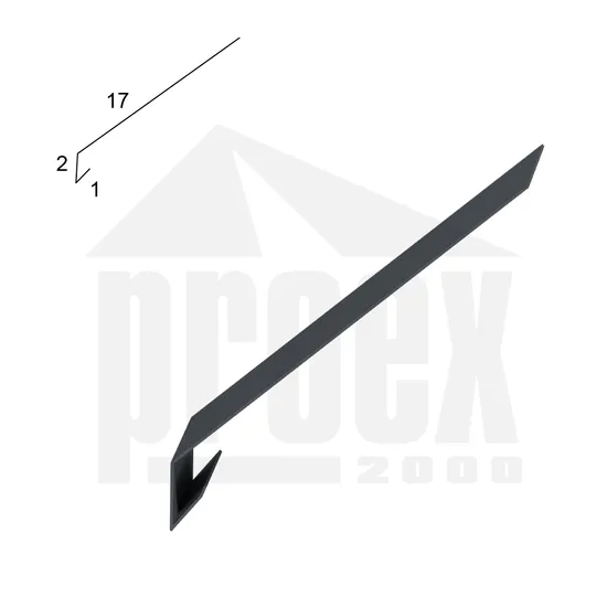 Okapnička antracit 200 mm