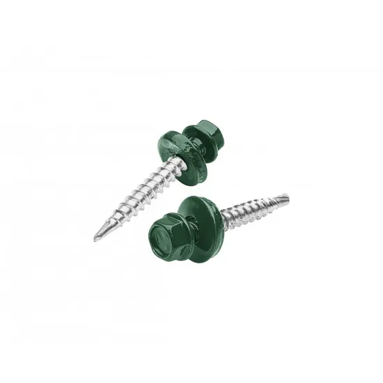 Šroub samořezný pozink. 4,8x20mm mechově zelená RAL6005