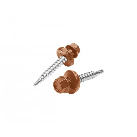 Šroub samořezný pozink. 4,8x19mm cihla RAL8004
