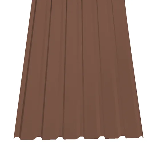 Trapezový plech SAT 18W NP polyester 0,5mm, RAL8004, stěnový profil