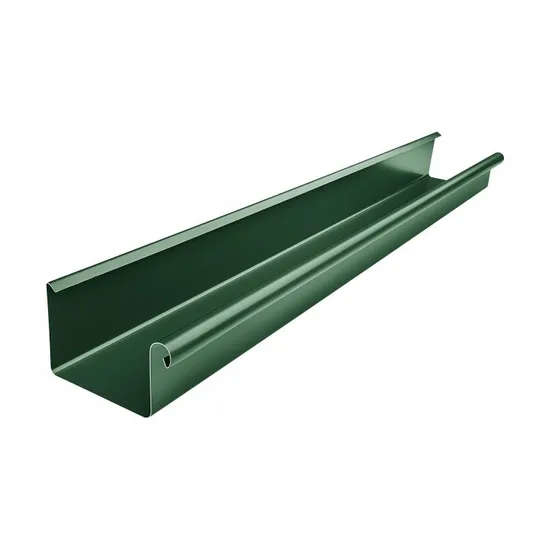 Okapový žlab střešní hranatý mechově zelený 330 mm, 4 m