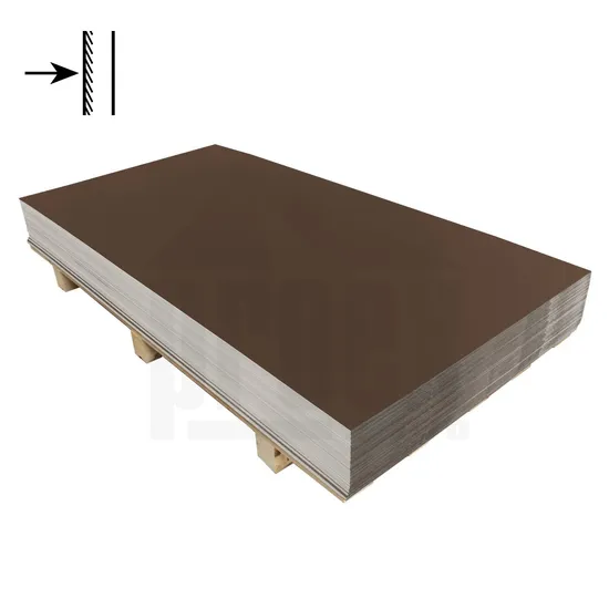 Tabule tmavě hnědá jednostranná RAL 8028 - 0,55x1250x2000mm