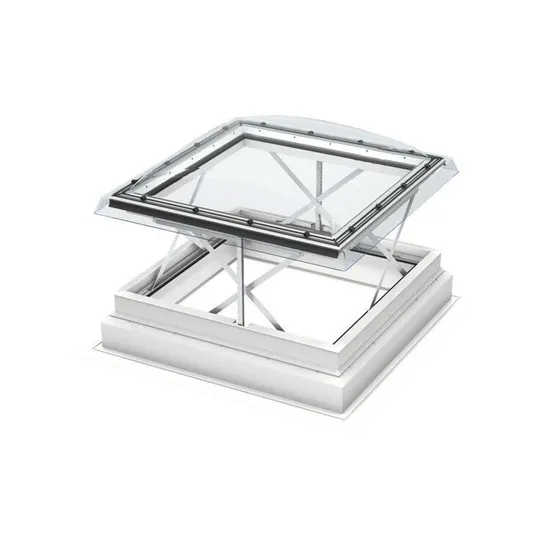 Zařízení pro odvod kouře a tepla do ploché střechy CSP 100x100cm, akrylát čirý 0000A