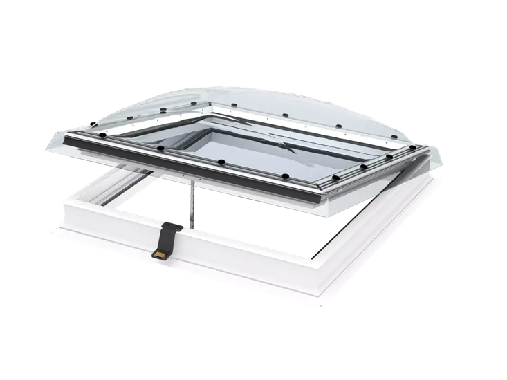 Okno do ploché střechy elektrické CVP akrylát čirý, 80x80cm + kopule 0000A