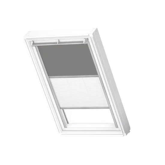 Roleta zatemňujícíplisovaná DFD0705 (šedá - bílá), pro MK10, Standard