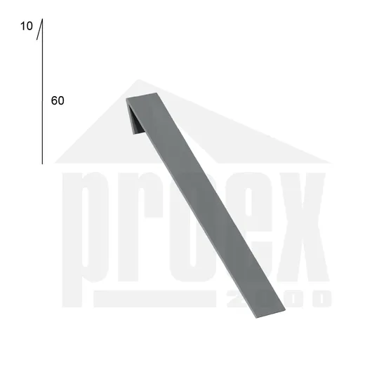 Roofplan - Rovná stěnová lišta 2bm, 70mm