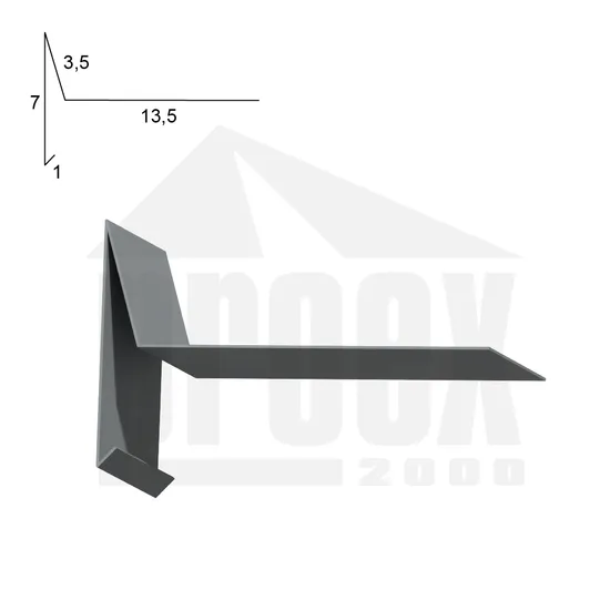 Roofplan -Vnější závětrná lišta 2bm, 250mm