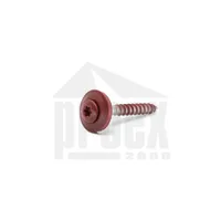 Šroub klempířský nerez 4,5x35mm, MATNÝ tmavě červený RAL3009, Prefa, T20