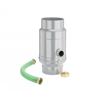 Sběrač dešťové vody s hadicí bílo hliníkový 100 mm