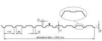 Lindab - trapéz LTP20 0,5mm polyester, černá RAL9005