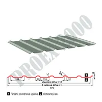 Trapezový plech SAT 18 polyester 0,5, červená RAL3011 - 3000mm
